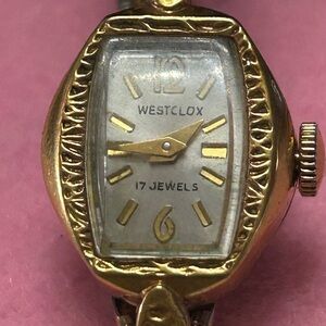 Westclox Gold Women's Vintage Watch 17 Jewels Working when wound.